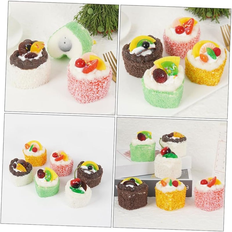 Cabilock 6pcs Realistic Fake Cake Display Models For Kitchen Decor Wedding Photography Props - Image 4